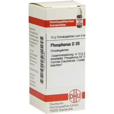 PHOSPHORUS D 30 globuler, 10 g