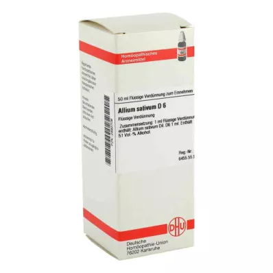 ALLIUM SATIVUM D 6 Fortynning, 50 ml ALLIUM SATIVUM D 6 Fortynning, 50 ml