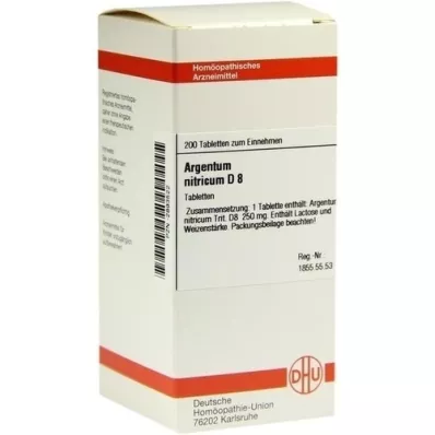 ARGENTUM NITRICUM D 8 tabletter, 200 stk