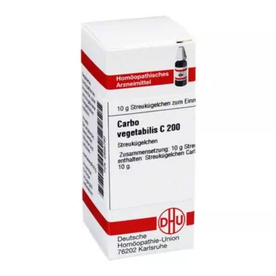 CARBO VEGETABILIS C 200 globuler, 10 g