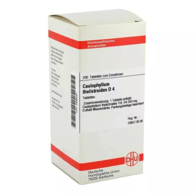 CAULOPHYLLUM THALICTROIDES D 4 tabletter, 200 stk CAULOPHYLLUM THALICTROIDES D 4 tabletter, 200 stk
