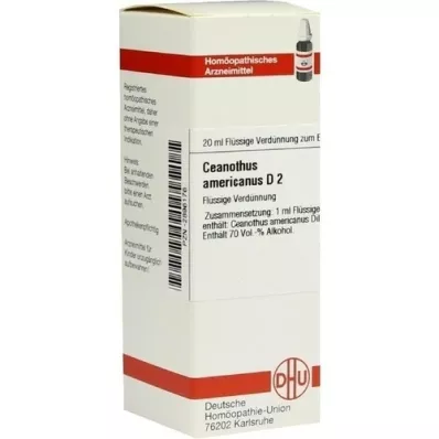 CEANOTHUS AMERICANUS D 2 Fortynning, 20 ml
