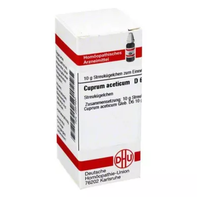 CUPRUM ACETICUM D 6 globuli, 10 g