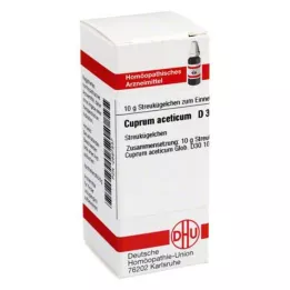 CUPRUM ACETICUM D 30 globuler, 10 g
