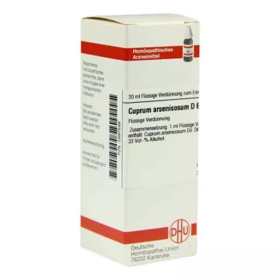 CUPRUM ARSENICOSUM D 6 Fortynning, 20 ml CUPRUM ARSENICOSUM D 6 Fortynning, 20 ml