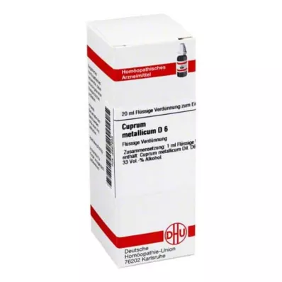 CUPRUM METALLICUM D 6 Fortynning, 20 ml CUPRUM METALLICUM D 6 Fortynning, 20 ml