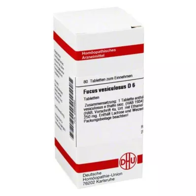 FUCUS VESICULOSUS D 6 tabletter, 80 stk