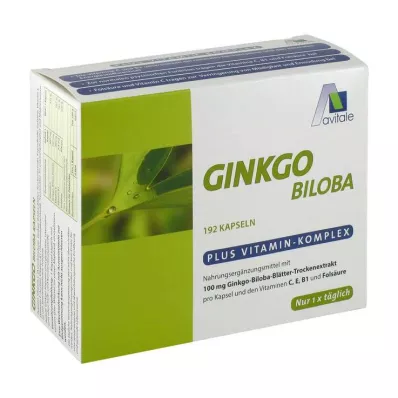 GINKGO 100 mg kapsler+B1+C+E, 192 stk GINKGO 100 mg kapsler+B1+C+E, 192 stk