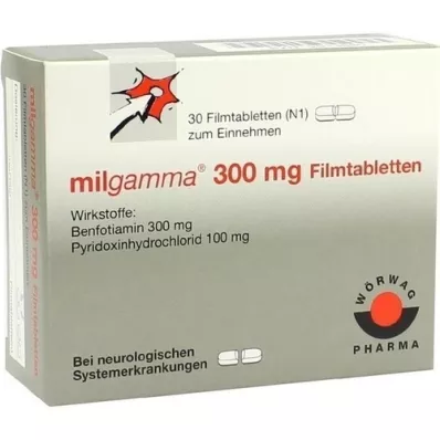 MILGAMMA 300 mg filmdrasjerte tabletter, 30 stk