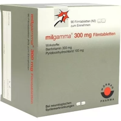 MILGAMMA 300 mg filmdrasjerte tabletter, 90 stk