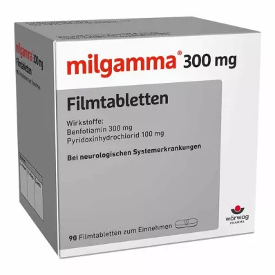 MILGAMMA 300 mg filmdrasjerte tabletter, 90 stk