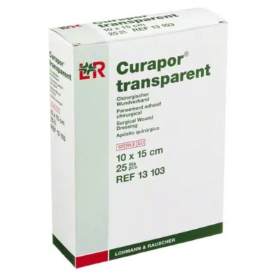 CURAPOR Steril transparent sårbandasje 10x15 cm, 25 stk