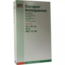 CURAPOR Steril transparent sårbandasje 10x20 cm, 25 stk