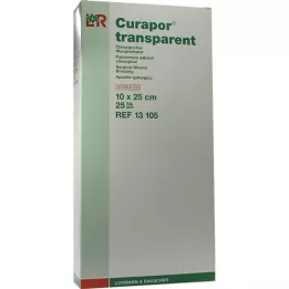 CURAPOR Steril transparent sårbandasje 10x25 cm, 25 stk