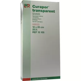 CURAPOR Steril transparent sårbandasje 10x25 cm, 25 stk