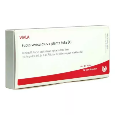 FUCUS VESICULOSUS E planta tota D 3 ampuller, 10X1 ml FUCUS VESICULOSUS E planta tota D 3 ampuller, 10X1 ml