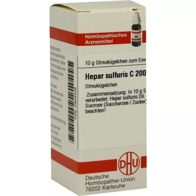 HEPAR SULFURIS C 200 globuler, 10 g