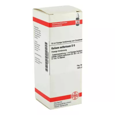 KALIUM SULFURICUM D 6 Fortynning, 50 ml KALIUM SULFURICUM D 6 Fortynning, 50 ml