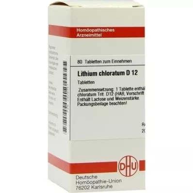 LITHIUM CHLORATUM D 12 tabletter, 80 stk