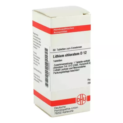 LITHIUM CHLORATUM D 12 tabletter, 80 stk