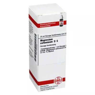 MAGNESIUM CARBONICUM D 6 Fortynning, 20 ml MAGNESIUM CARBONICUM D 6 Fortynning, 20 ml