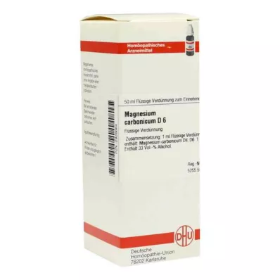 MAGNESIUM CARBONICUM D 6 Fortynning, 50 ml MAGNESIUM CARBONICUM D 6 Fortynning, 50 ml