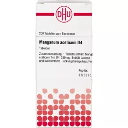 MANGANUM ACETICUM D 4 tabletter, 200 stk