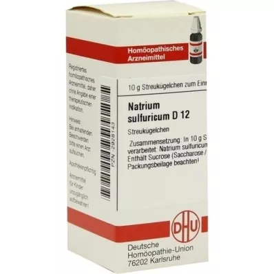 NATRIUM SULFURICUM D 12 globuler, 10 g