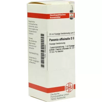 PAEONIA OFFICINALIS D 3 Fortynning, 20 ml PAEONIA OFFICINALIS D 3 Fortynning, 20 ml
