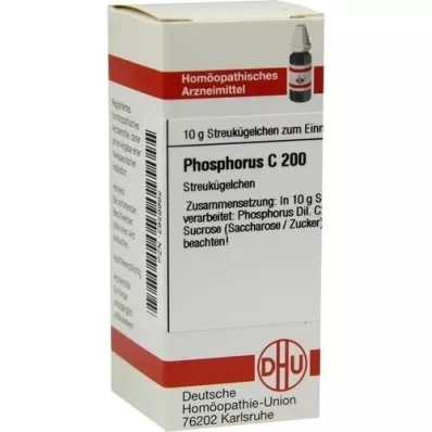 PHOSPHORUS C 200 globuler, 10 g
