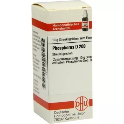 PHOSPHORUS D 200 globuler, 10 g