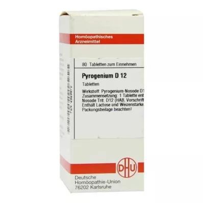 PYROGENIUM D 12 tabletter, 80 stk PYROGENIUM D 12 tabletter, 80 stk
