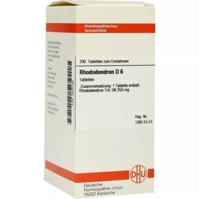 RHODODENDRON D 6 tabletter, 200 stk