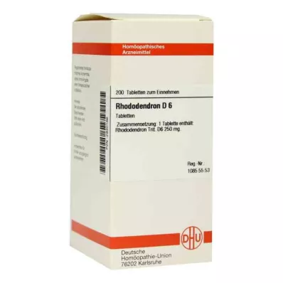 RHODODENDRON D 6 tabletter, 200 stk RHODODENDRON D 6 tabletter, 200 stk