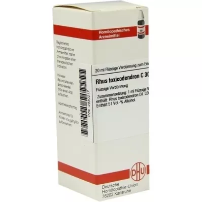 RHUS TOXICODENDRON C 30-fortynning, 20 ml