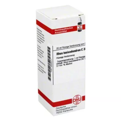 RHUS TOXICODENDRON C 30-fortynning, 20 ml RHUS TOXICODENDRON C 30-fortynning, 20 ml