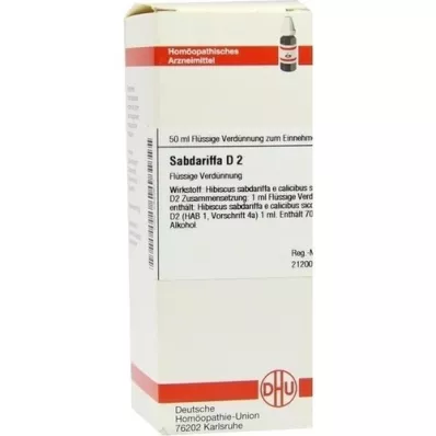 SABDARIFFA D 2 Fortynning, 50 ml