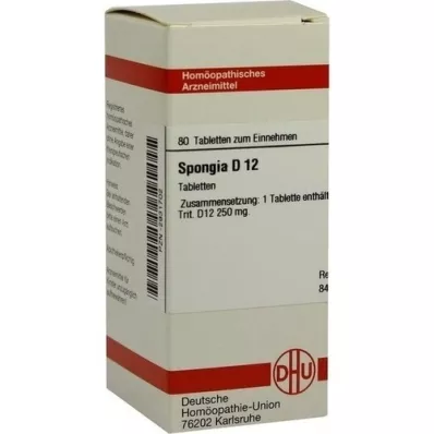 SPONGIA D 12 tabletter, 80 stk