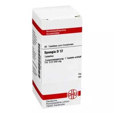 DHU Spongia D 12 tabletter, 80 stk DHU Spongia D 12 tabletter, 80 stk