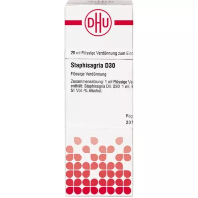 STAPHISAGRIA D 30 Fortynning, 20 ml