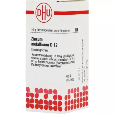 ZINCUM METALLICUM D 12 globuler, 10 g