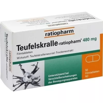 TEUFELSKRALLE-RATIOPHARM Filmdrasjerte tabletter, 50 stk