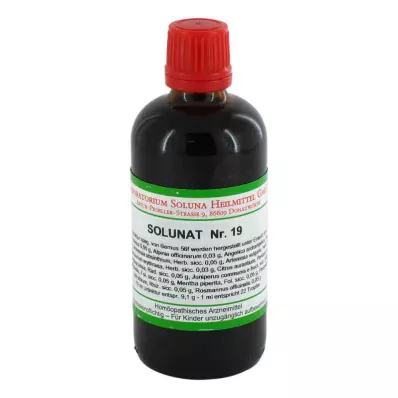 SOLUNAT Nr. 19 dråper, 100 ml SOLUNAT Nr. 19 dråper, 100 ml