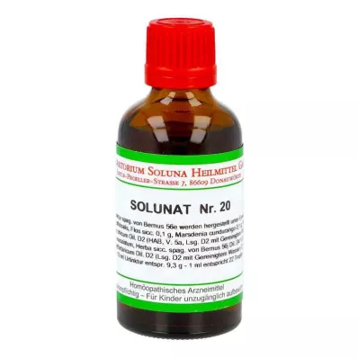 SOLUNAT Nr. 20 dråper, 50 ml SOLUNAT Nr. 20 dråper, 50 ml