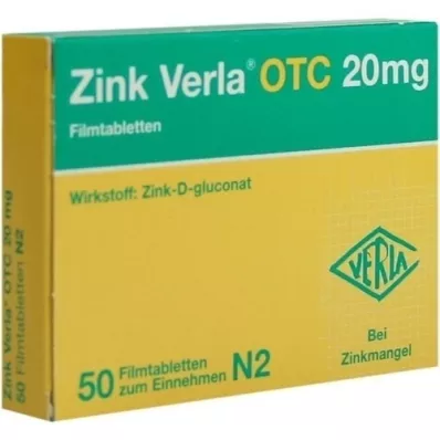 ZINK VERLA OTC 20 mg filmdrasjerte tabletter, 50 stk