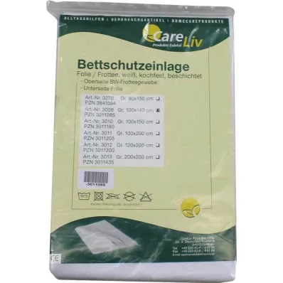 BETTSCHUTZEINLAGE Folie-frottéduk 100x140 cm, 1 stk