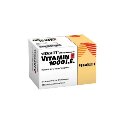 VITAGUTT Vitamin E 1000 myke kapsler, 60 stk