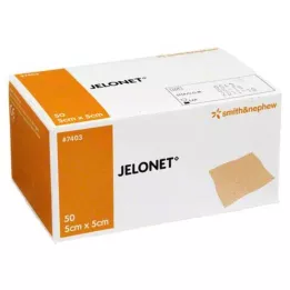 JELONET Parafingass 5x5 cm steril peel-pakke, 50 stk