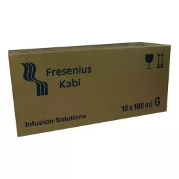 NATRIUMHYDROGENCARBONAT 8,4 % infusjonsoppløsning i glass, 10X100 ml