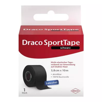DRACO TAPEVERBAND 3,8 cmx10 m svart, 1 stk